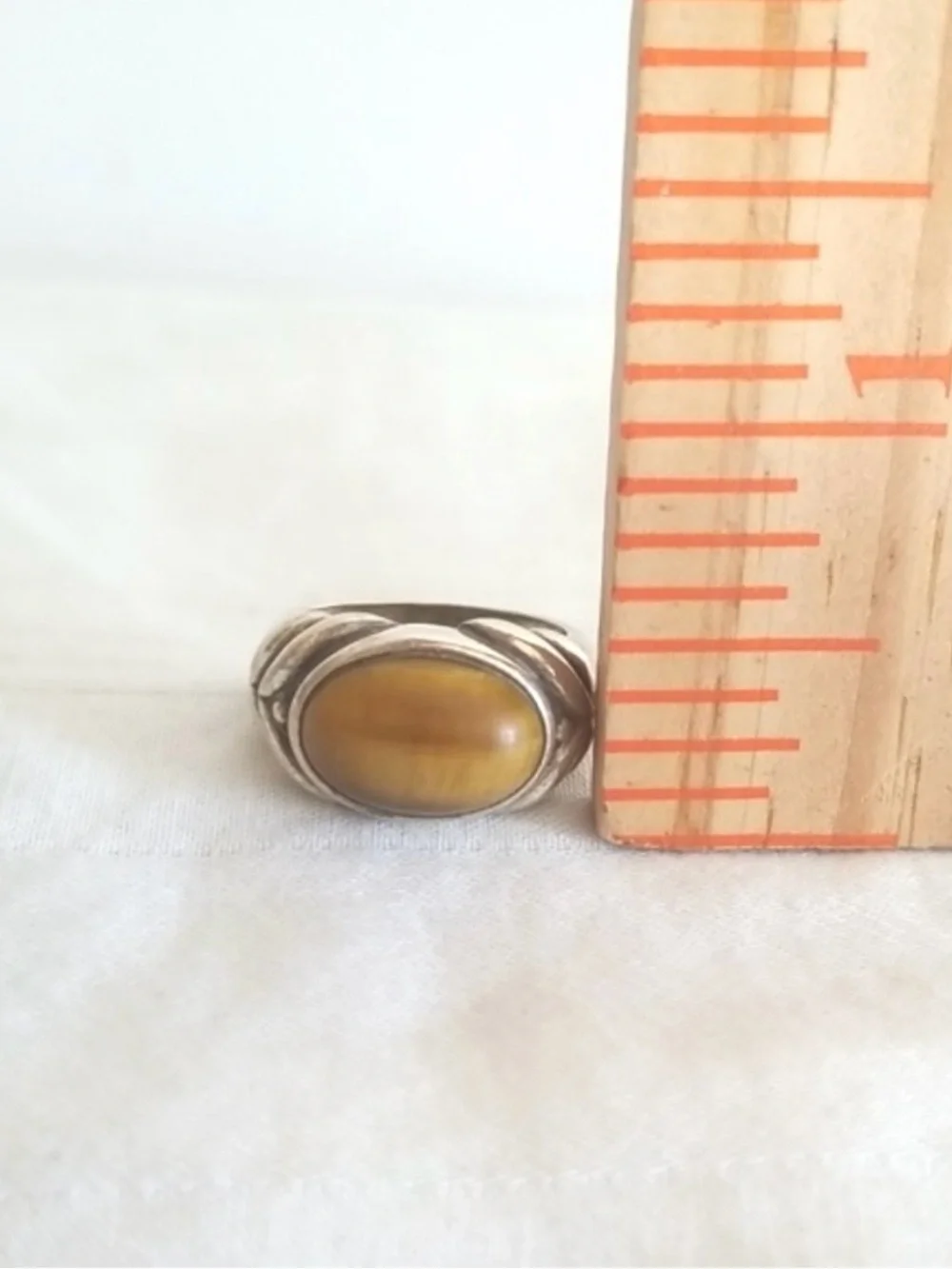 Vintage Sterling Silver Tiger Eye Ring | Size 6